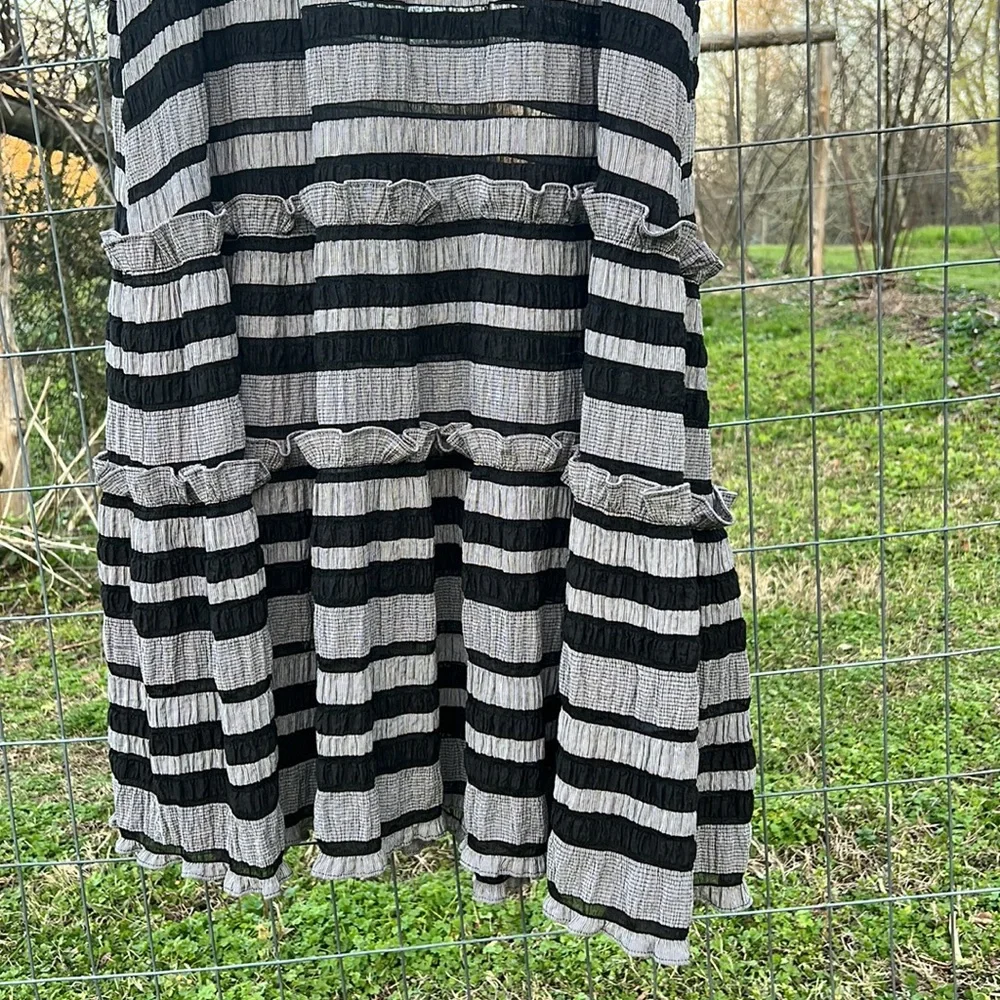Hunter Bell NYC Matthews Dress Black Stripe - Picture 7 of 9